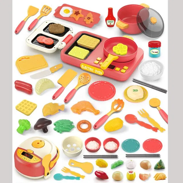 Children Simulation Educational Kitchen Toys Learning Play House Game Set Mini Kitchen Toys Intelligence Juguetes Toys BC50GJJ