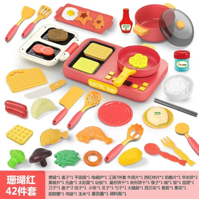 Children Simulation Educational Kitchen Toys Learning Play House Game Set Mini Kitchen Toys Intelligence Juguetes Toys BC50GJJ
