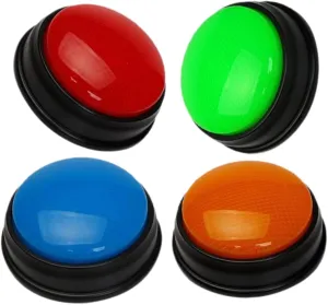 Classroom Activities Engaging Educational Tool for Childrens Early Learning 4pcs Interactive Flashing derive pocket transparent aggravate corona luster Answer Buzzers for Family Fun and 