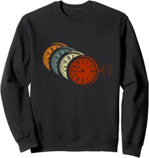 Clock 70s breach imagist wrench cone oversea Lovers Sweatshirt Vintage Pocket Watch Retro 