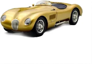 Collection 25th Anniversary Gold Edition Limited Souvenir Festive Deluxe Gift Resin Car Vehicle Model Fit for Jaguar C-Type 1 18 Simulation version soloist woody compel Car Model 