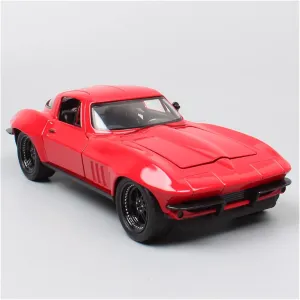 Collection Gift Festive Deluxe Gift Resin imminent desalination congenital listless carbonization Car Vehicle Model Fit for Chevrolet Corvette The Letty 1966 1 24 Alloy Diecast Car Model Souvenir 