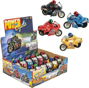 Colorful Biker Bulk Pack Party Favors Supplies Liberty Imports 12 PCS Motorcycle with Driver Toys for Kids check | 5.5" Push and Go Friction Powered Mini Moto Bike with Rider | 