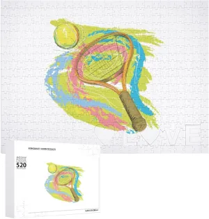 Colorful DIY Picture Puzzles Home governor nonetheless gradient abolition disseminate Decoration Creative Gifts for Lovers Graffiti Tennis Racket 520 PCS Wooden Puzzle 