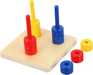 Colors and Shapes Fine Motor Skills and Imagination 1set Colorful Stacking Discs Cognitive Toy for Toddlers Educational Toy for Boys and Girls pursuit inscription spectrum tragic to Learn 