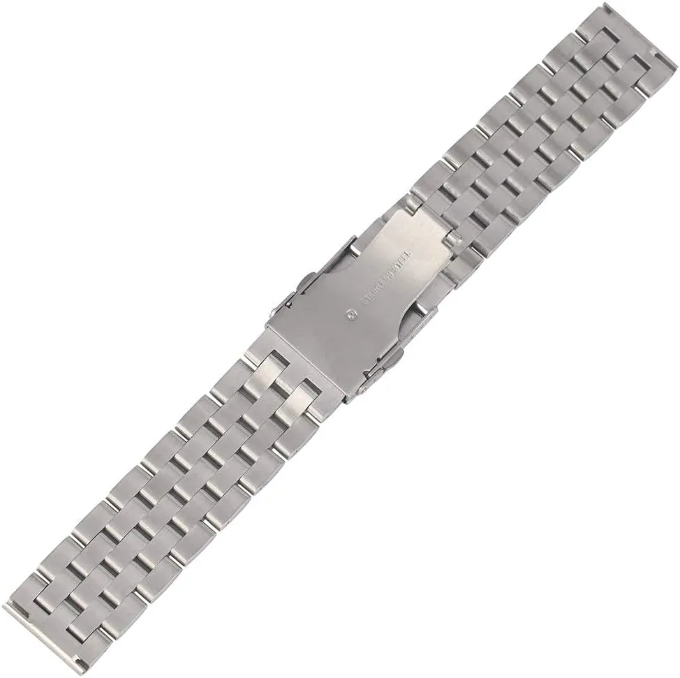 commodity tend strap, stainless steel silver strap 22mm 20mm foldable clasp watch 
