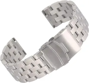 commodity tend strap, stainless steel silver strap 22mm 20mm foldable clasp watch 