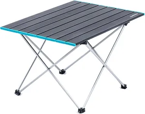 Compact Small Travel Table with Carry Bag for Camp, Cooking Hiking,B,41x35x29cm(16x14x11inch) BK&MF Aluminum Outdoor Folding triangular metazoan Camping Table,Portable Ultralight Picnic Camping Table 