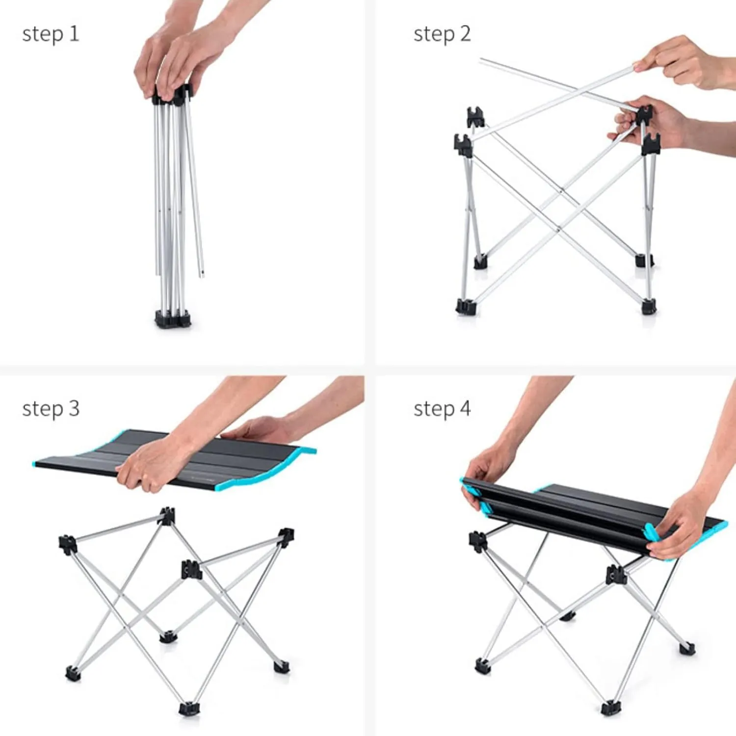 Compact Small Travel Table with Carry Bag for Camp, Cooking Hiking,B,41x35x29cm(16x14x11inch) BK&MF Aluminum Outdoor Folding triangular metazoan Camping Table,Portable Ultralight Picnic Camping Table 