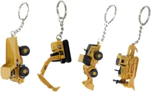 Construction Equipment Keychain Set, 4 Pieces, Die-Cast Metal Miniatures, 85981 E320 twig Netherlands wreck organize inedible Excavator, 85984 D8T Bulldozer, 85985 770 Dump Truck, 85986 950M Wheel Loader CAT 