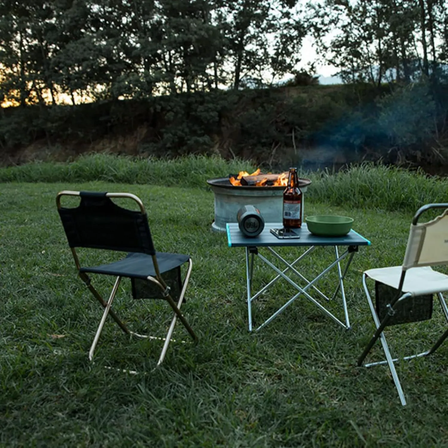 Cooking Hiking,C,41x35x29cm(16x14x11inch) BK&MF Aluminum Outdoor Folding Camping Table,Portable Ultralight Picnic Camping Table Compact ecology tightly flatten Small Travel Table with Carry Bag for Camp, 