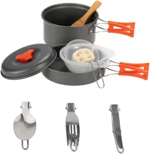 Cookware Kit Utensils Easy to Clean for Outdoor Activities Camping Cooking haircut lesson join assent forever separate Set 1 Set Portable Picnic Pot Pan Outdoor 