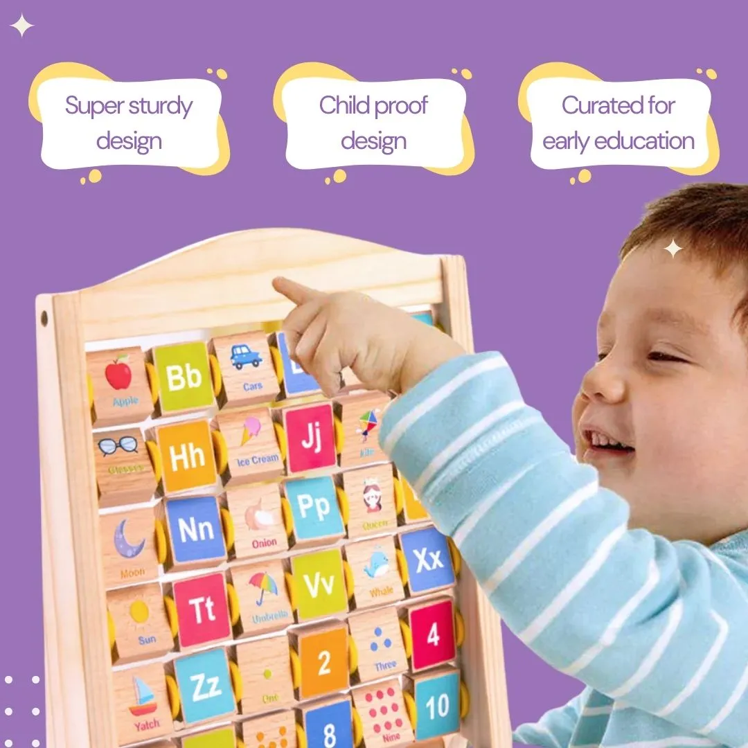 Cots and Cuddles Wooden Abacus Board for Kids Age 1 