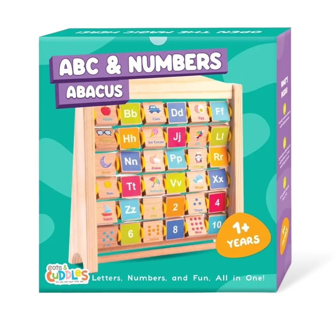 Cots and Cuddles Wooden Abacus Board for Kids Age 1 