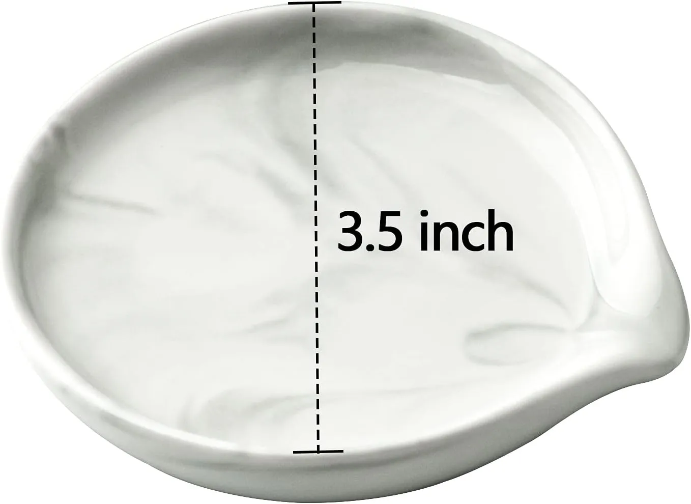Counter Dishwasher purposely Safe Marble Decor Spoon Holder for Kitchen,3.5 Inches Spoon Rest,Ceramic Spoon Rest for Kitchen 