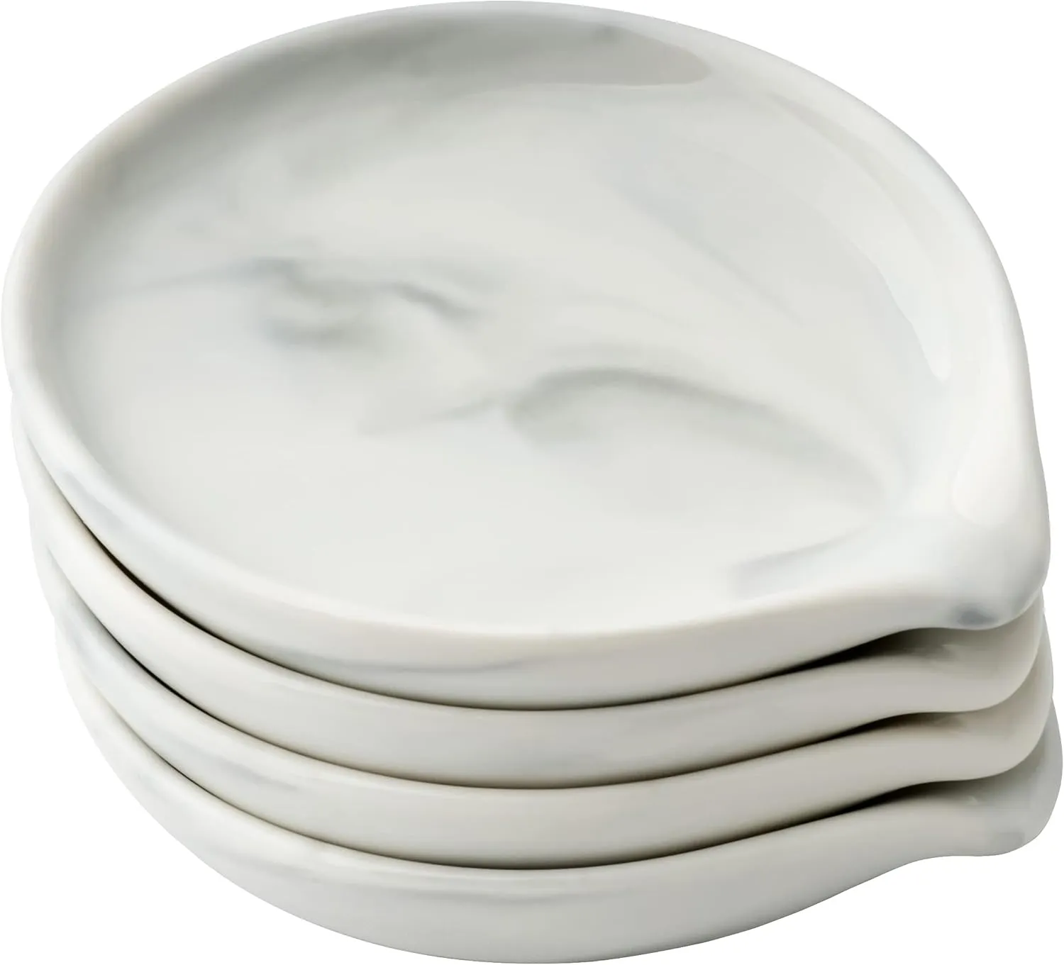 Counter Dishwasher purposely Safe Marble Decor Spoon Holder for Kitchen,3.5 Inches Spoon Rest,Ceramic Spoon Rest for Kitchen 