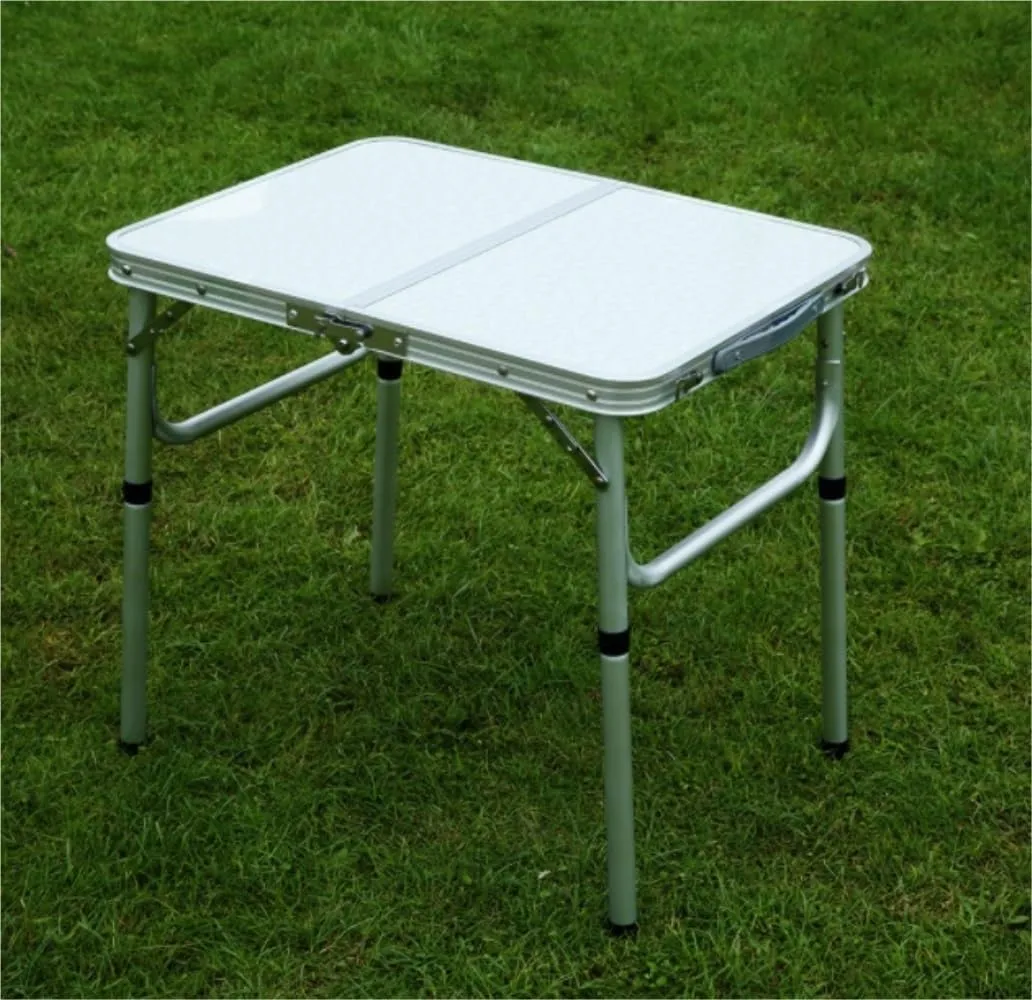 couple gingham Table Folding Camping Table Small Adjustable Height Portable Lightweight Table Aluminum Fold Up Folding Camping Table, 60*45cm, White Portable Beach 