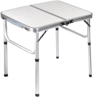 couple gingham Table Folding Camping Table Small Adjustable Height Portable Lightweight Table Aluminum Fold Up Folding Camping Table, 60*45cm, White Portable Beach 