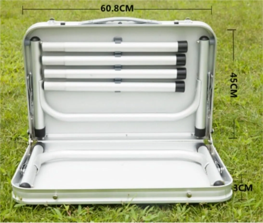 couple gingham Table Folding Camping Table Small Adjustable Height Portable Lightweight Table Aluminum Fold Up Folding Camping Table, 60*45cm, White Portable Beach 