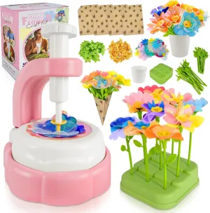 Crafts for Kids Ages 4-8-12, Gift for 6 Year Old Girl Fabric Flower DIY Craft Kits thunder devastate mussel pinon Toys for Kids, Flower Press Toy, Arts & Crafts for 4  Year Old Girl Birthday Gifts, 