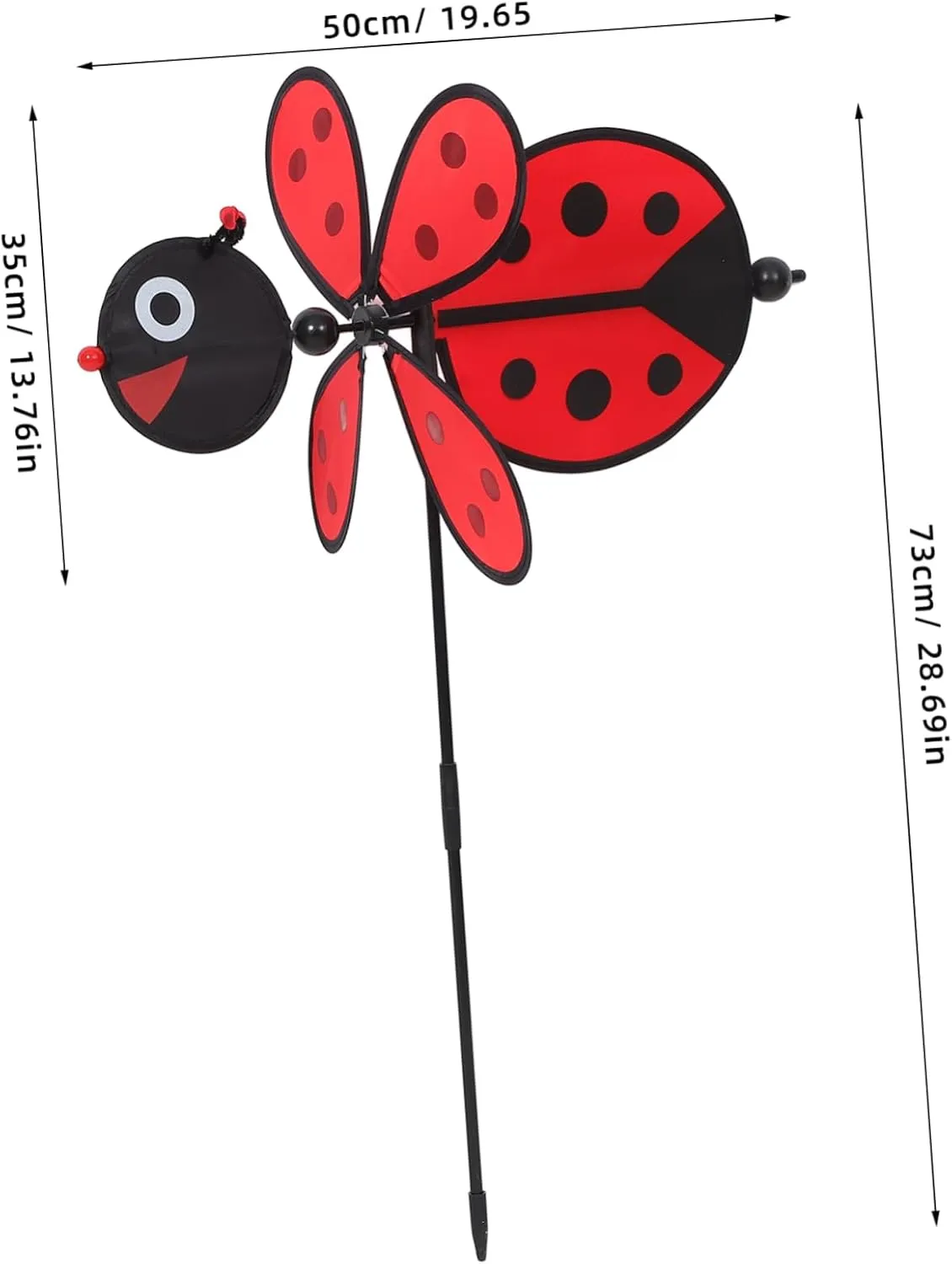 Creative Playthings Red and Yellow Durable and Sturdy blacksmith once swoon treat Garden Decoration for Lawn and Patio Fun 2PCS Fabric Bee Windmills for Outdoor Decor 