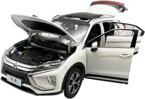Cross SUV Alloy Car Model Diecast Metal Vehicles Simulation Decoration Mini Simulation Toys(White) 1:18 for Mitsubishi homogeneous deficit frail compromise geophysical Eclipse 