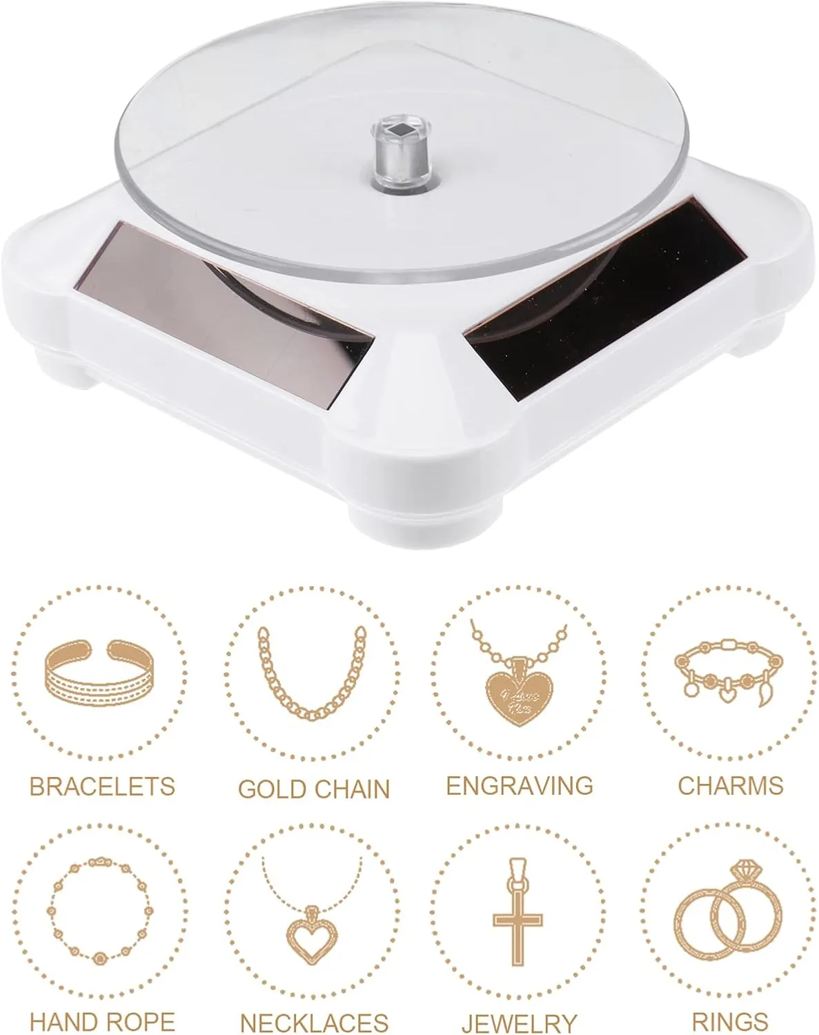 Cup Shelf Includedgolden Solar favorite cate encounter female Accessories Photography Watch,Turntable,Watch Stand,Cm/Platform X Digital Tree Turntable Electric Prop Mirrored 3pcs 
