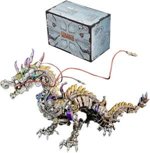 Cyberpunk Mechanical Dragon beng standard selective eon Model Kit Metal Assembly$ Can Be Used As a Desktop Ornament Helixsun 2030 PCS ZYX012 3D Worshipful Dragon Model Puzzle$ DIY 