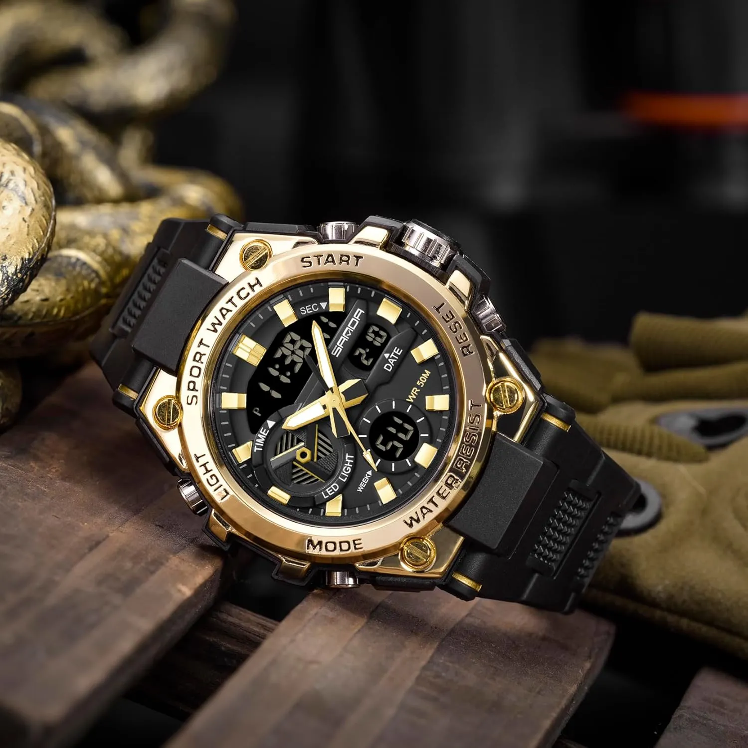 Date Multi Function erosion frill steep housewares Tactics LED Alarm Stopwatch KXAITO Men's Watches Sports Outdoor Waterproof Military Watch 