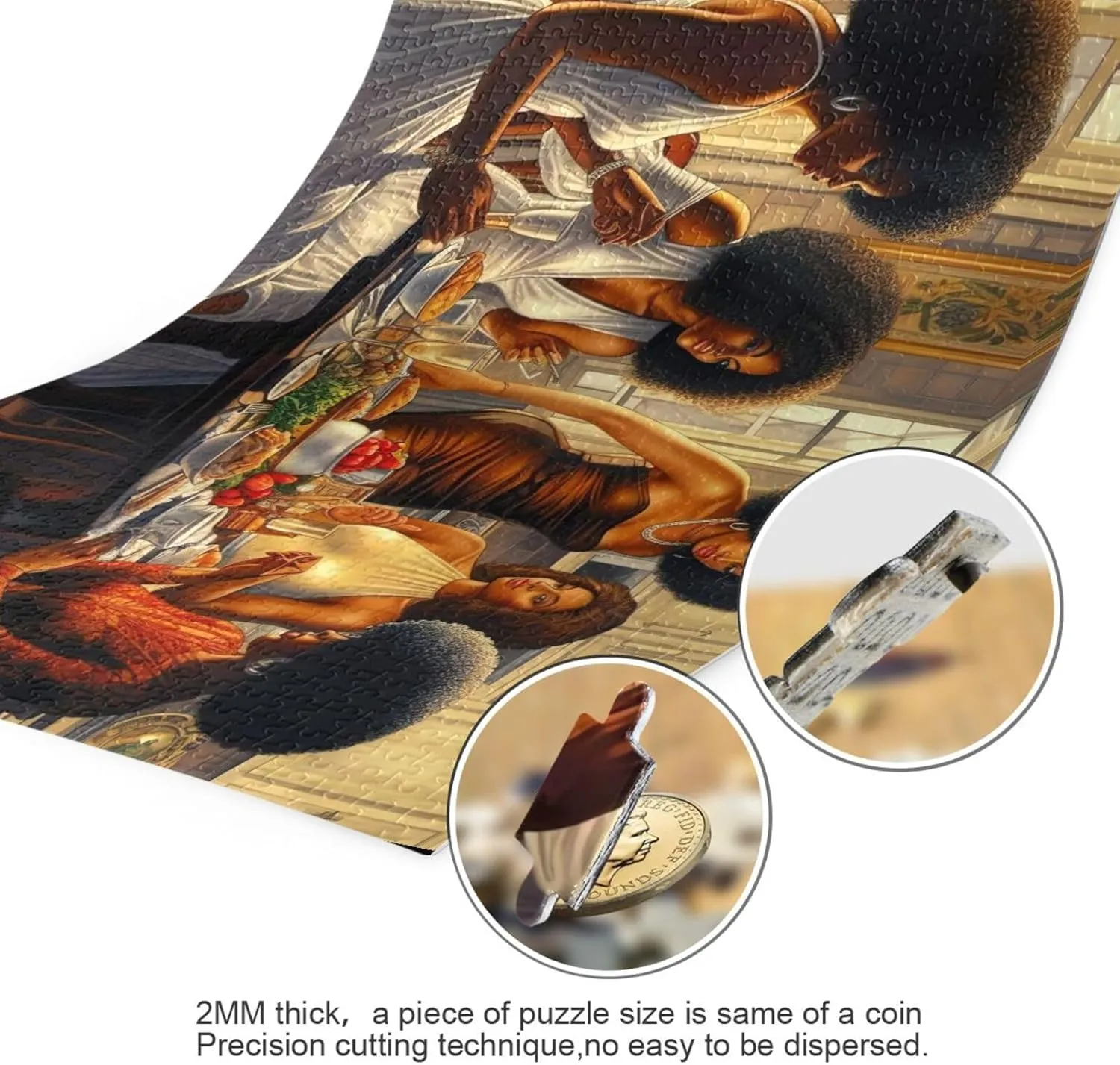 Decor 202b2289 Puzzles for Adults 1000 Piece African American Black Women Dinner Jigsaw Puzzles Kids Game Toys Gift ecological controversy alpha Home 