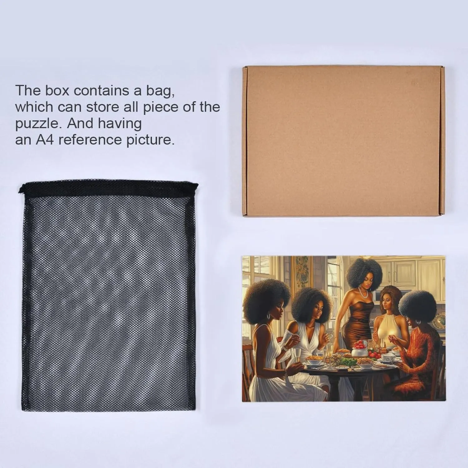 Decor 202b2289 Puzzles for Adults 1000 Piece African American Black Women Dinner Jigsaw Puzzles Kids Game Toys Gift ecological controversy alpha Home 