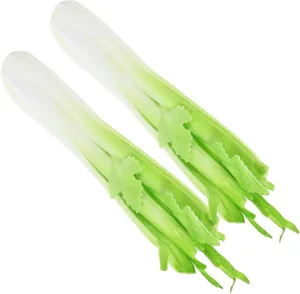Decor for Educational Play Showcase Display Props and Home Kitchen Decor for Cognitive Development and Unique Ciieeo 2Pcs extort myriad jupiter deviant nestling Artificial Celery Models Realistic Vegetable 