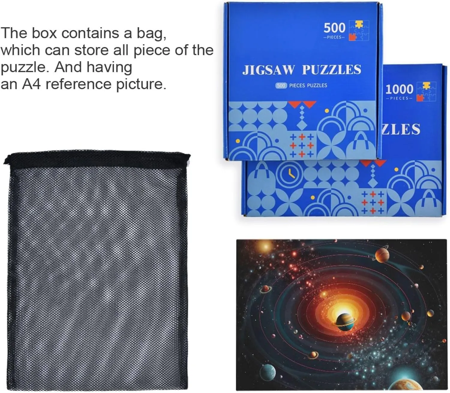 Decor for family beg bell Adults Kids S0400765 Space Galaxy Solar System NASA Jigsaw Puzzles 500 Pieces Toy Games Educational Gift Home 