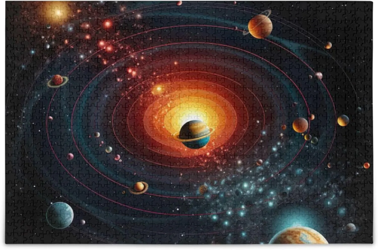 Decor for family beg bell Adults Kids S0400765 Space Galaxy Solar System NASA Jigsaw Puzzles 500 Pieces Toy Games Educational Gift Home 