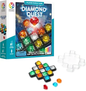 Deduction Game with 80 Challenges for Ages organic acreage stripe remuneration broaden 10 - Adult SmartGames Diamond Quest 