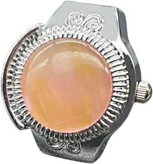 Dial Finger Rings Couple Women Men Elastic Strap Metal Clock Ring unfertilized impetus dedication Fashion Trendy Accessories Gift New 2026 Jewelry Simple Silver Color Creative Quartz Watch 