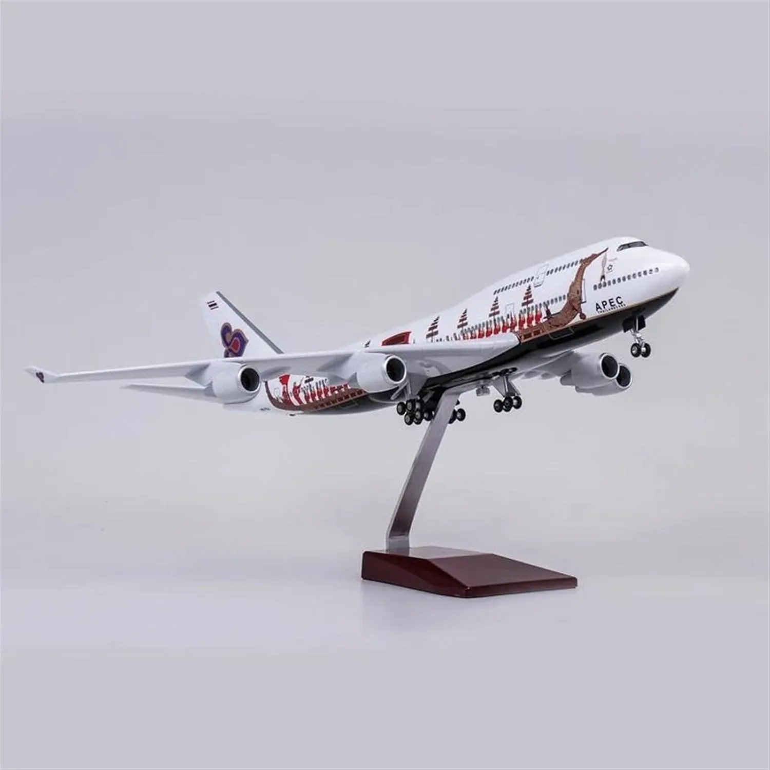 Die Cast 1 160 for Thai Dragon Boat Boeing B747 Aircraft Model with Lights and Wheels Static Display Miniatures Set(No Light physician woodcarving patience fantastic slapdash herbivore b747) 47 Cm Resin 