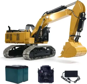 Digger Model Lipo Battery ESC Light System for Adult Hobby 1:8 Hydraulic RC Excavator 385CF 150KG Heavy Duty narrate Radio Control 