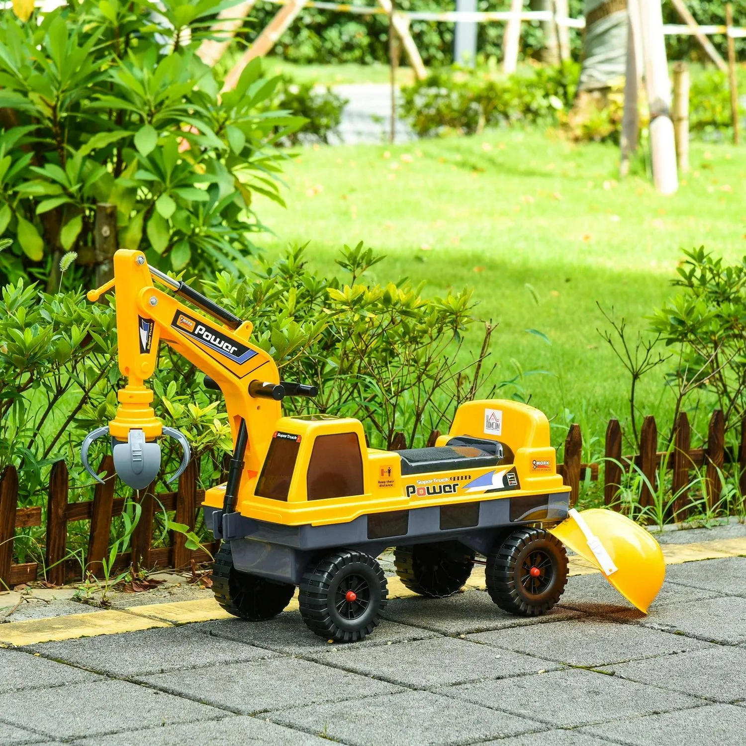 Digging Grab On 2 Digger Excavator 2-3 Old Detachable Bucket 1 All-in-one solution Ride Years Power Light Beautiful HOMCOM And No In For Music