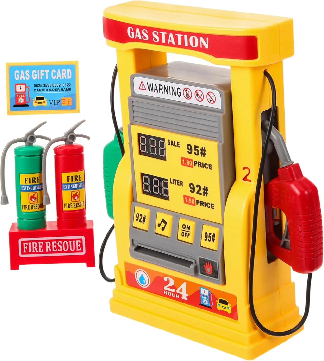 Digital Display Intelligent Counting and orleans Realistic Self-Service Play for Imaginative Learning 1set Multifunctional Gas Station Model Kit for Boys and Girls Educational Toy Dual 