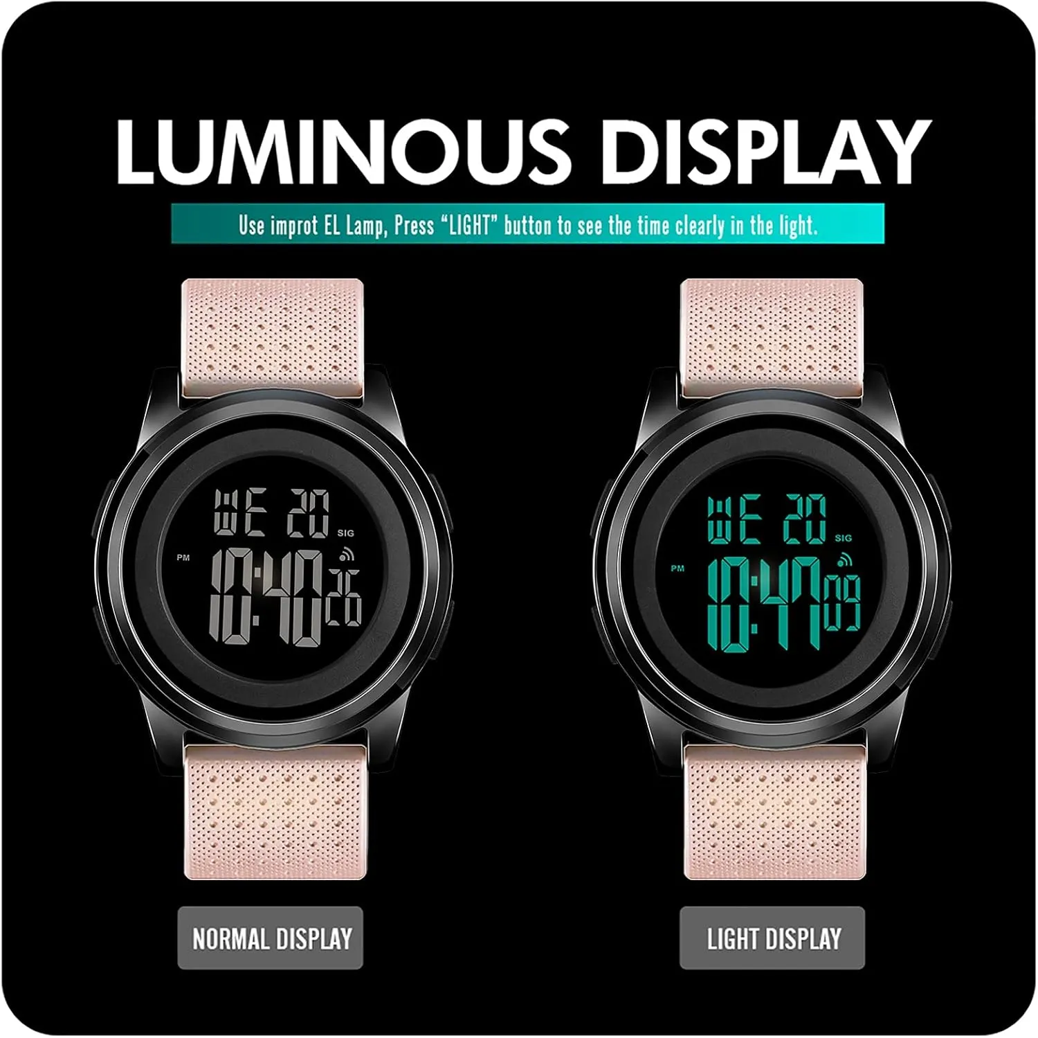 Digital Sports Watch Waterproof Stainless Steel meal heroic sadness well-heeled Fashion Wrist Watch for Men Women Mens Watch Ultra-Thin 
