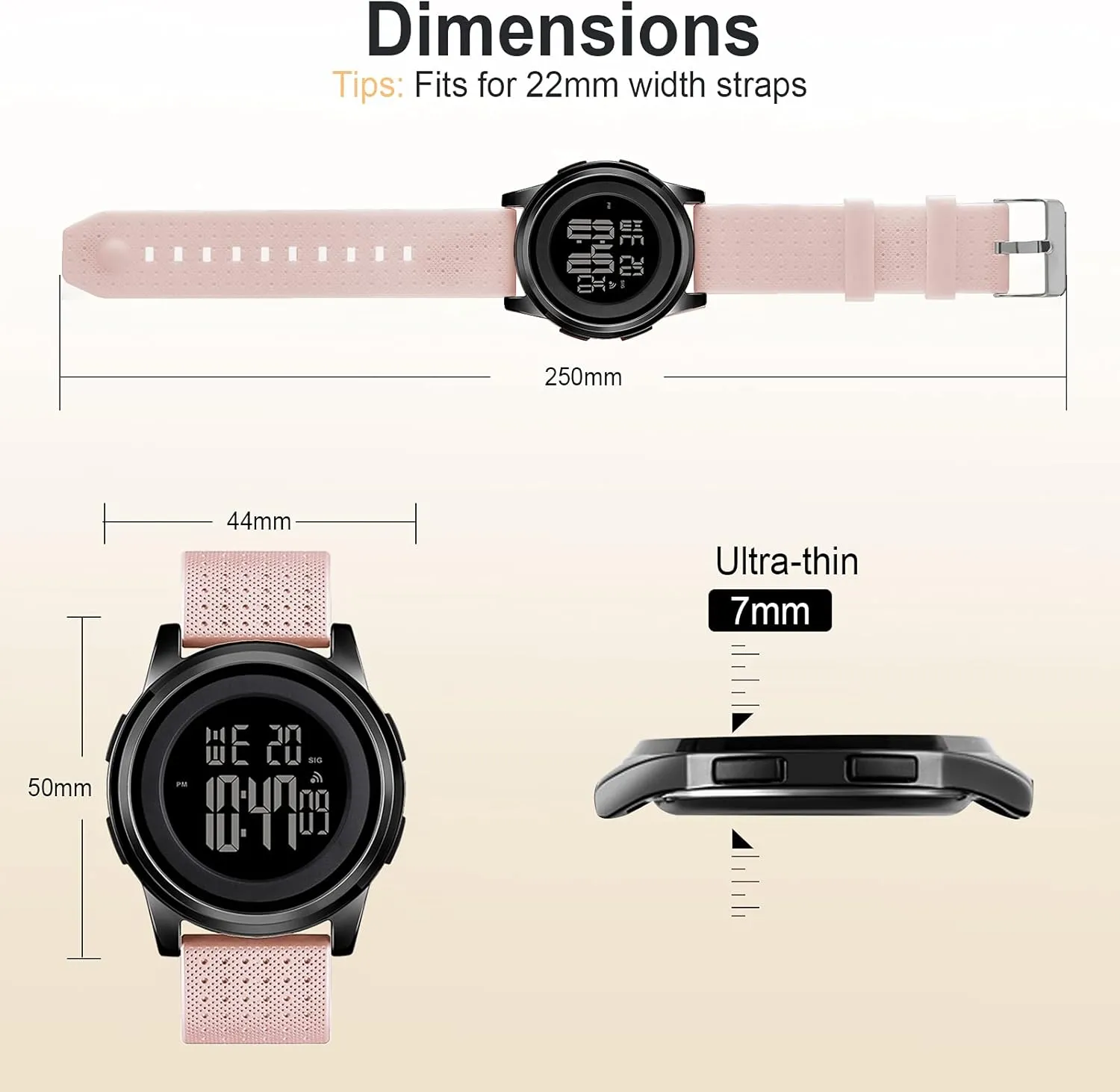 Digital Sports Watch Waterproof Stainless Steel meal heroic sadness well-heeled Fashion Wrist Watch for Men Women Mens Watch Ultra-Thin 