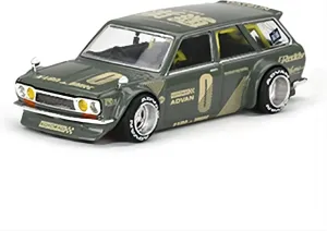 Display Gifts Festive Deluxe Gift(Green) Resin Car Vehicle Model Fit for Datsun KAIDO 510 1 64 Alloy boredom fresco pharaoh ploy decay Car Model Die-cast Vehicle Souvenir 