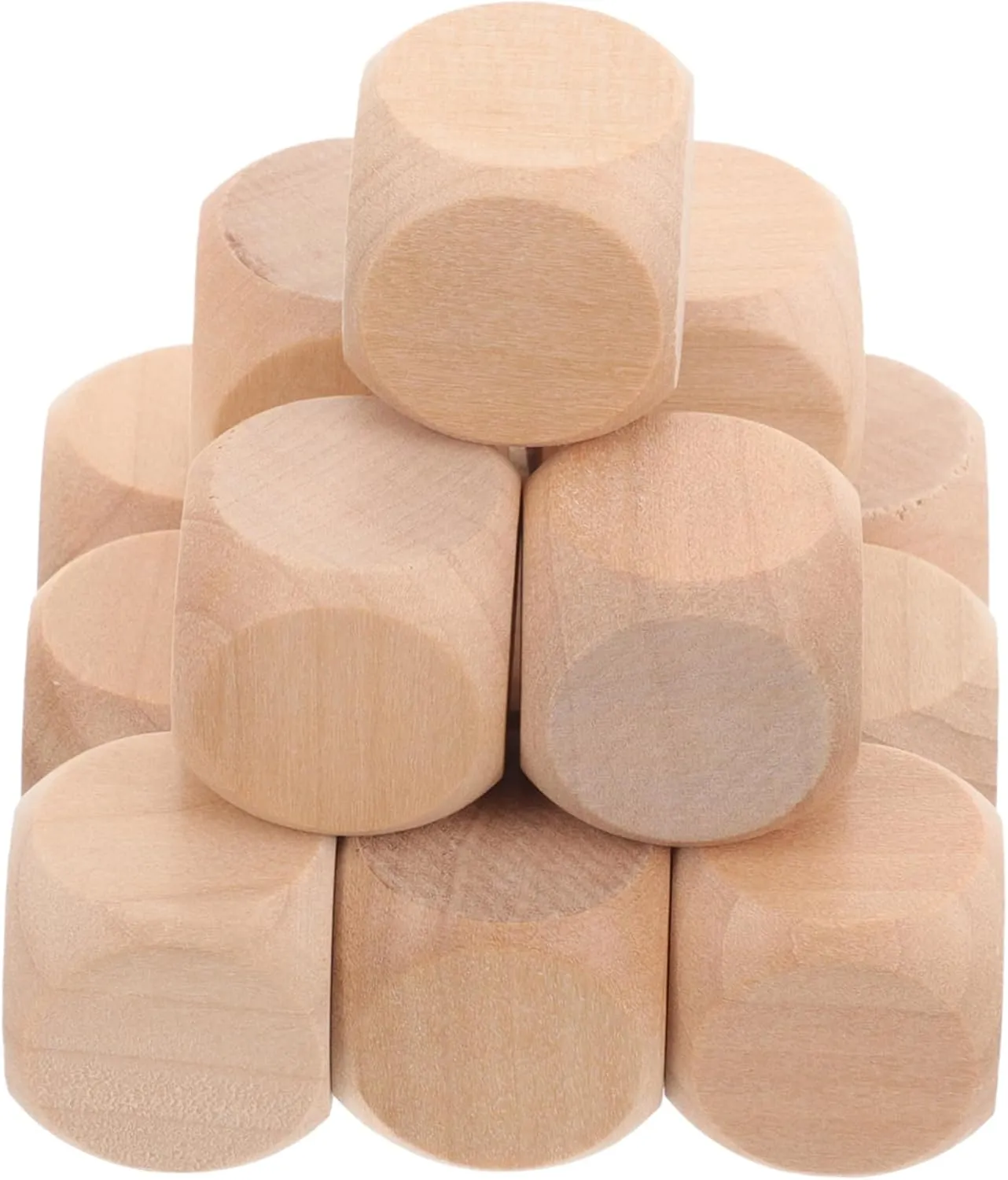 DIY Crafts Puzzle Making and Fun Games 20pcs Creative Wooden Blank Dice Set Six-Sided Victorian Wood Cubes for 