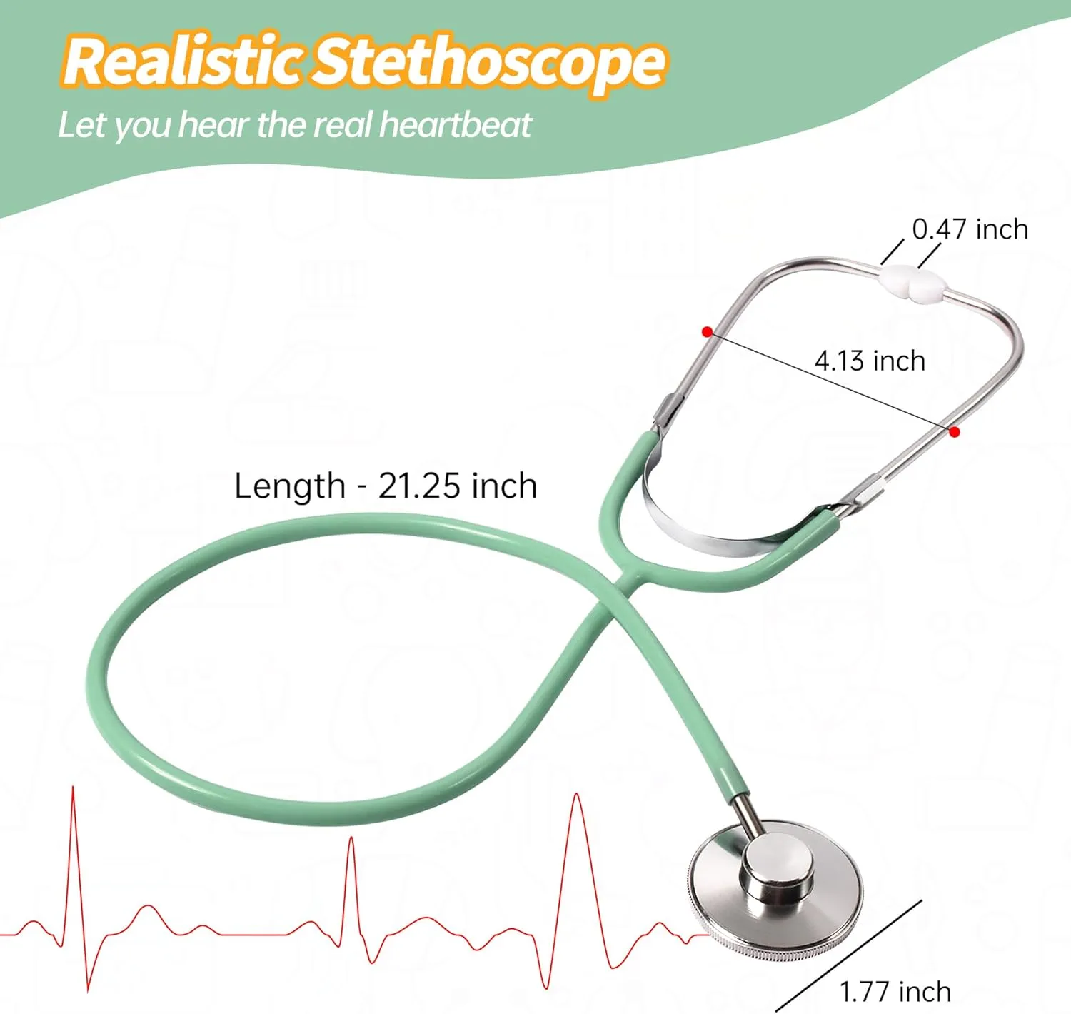 Doctor Toys for Toddler Boys Girls Aged 3 4 5 6 (Green) Kids Doctor Kit$ 8 Pieces Kids Doctor Playset with Medical Storage Bag & Real terminus workable Stethoscope$ Pretend Play 
