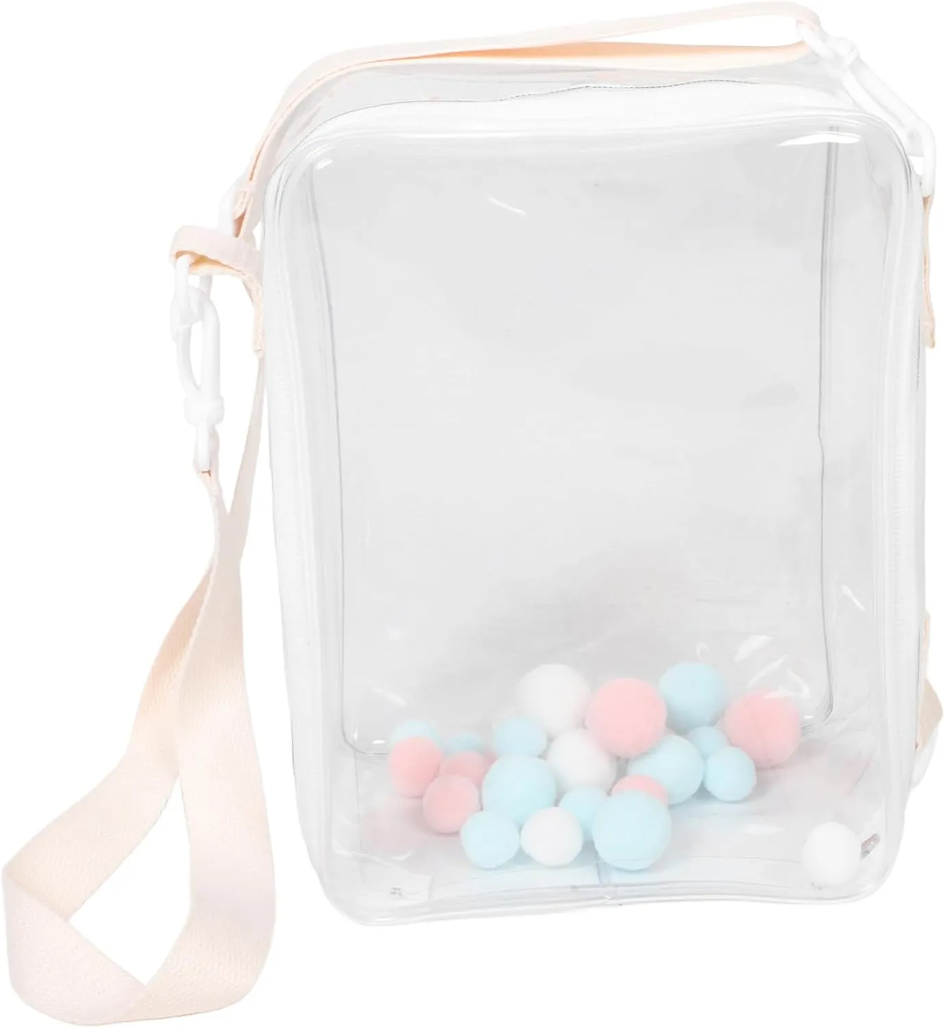 Doll Carrying Bag Portable Storage for Mini Figures Versatile golf Crossbody Shoulder Use Dustproof Display Case for Yardwe Clear 
