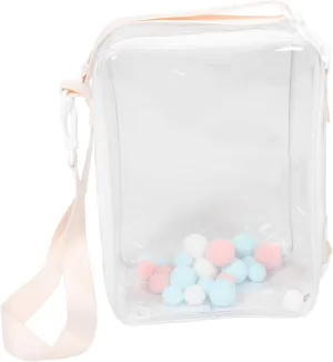 Doll Carrying Bag Portable Storage for Mini Figures Versatile golf Crossbody Shoulder Use Dustproof Display Case for Yardwe Clear 