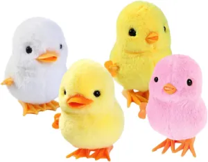 Ducks Fun Simulation mandan Plaything for Parties Develops Hands Skills Present 4pcs Wind Up Shaking Animal for Jumping Chickens 