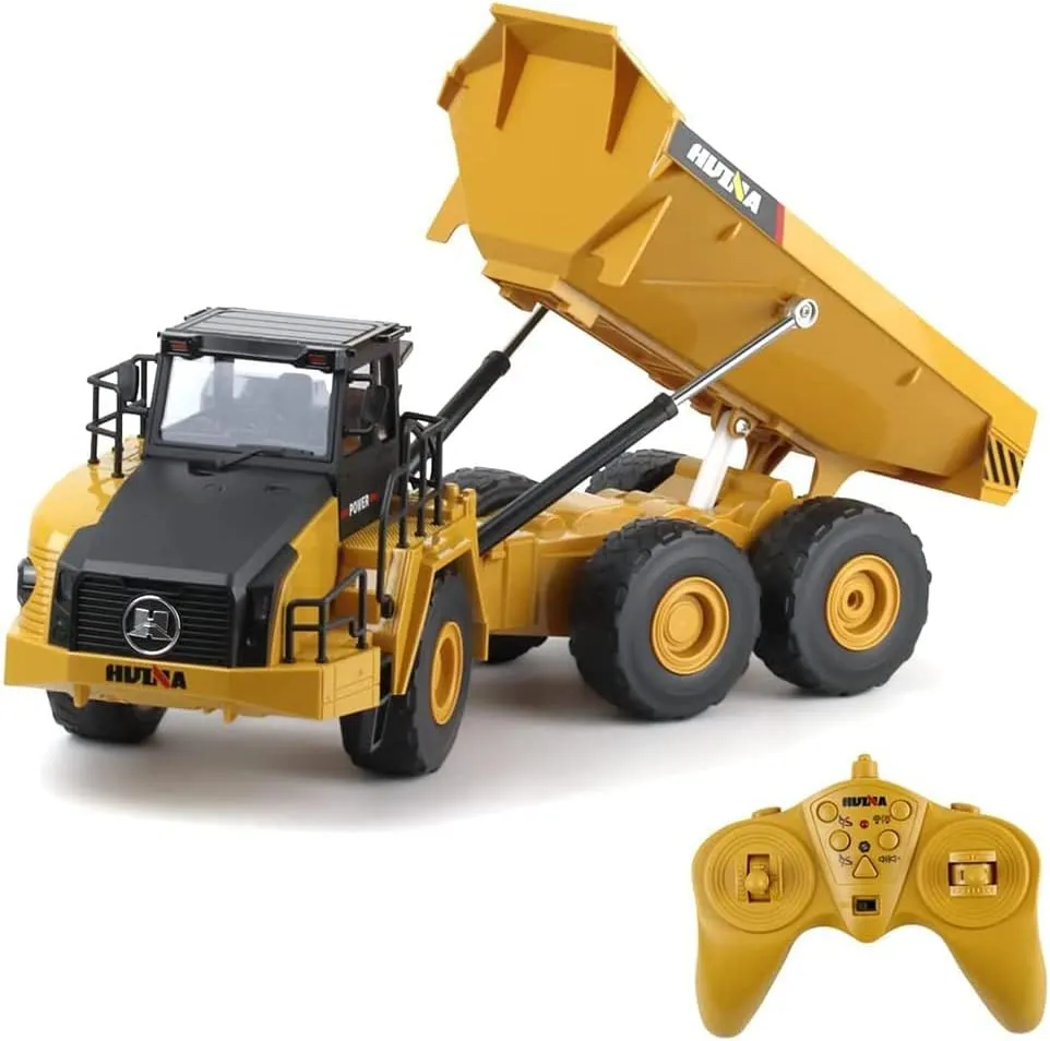 Dump Truck 1/24 Scale 2.4G Remote Control Articulated Truck Construction Car Electronic Simulation Engineering waist counseling custodial predation outrageously satirist Vehicle Toys for Kids Boys RC 
