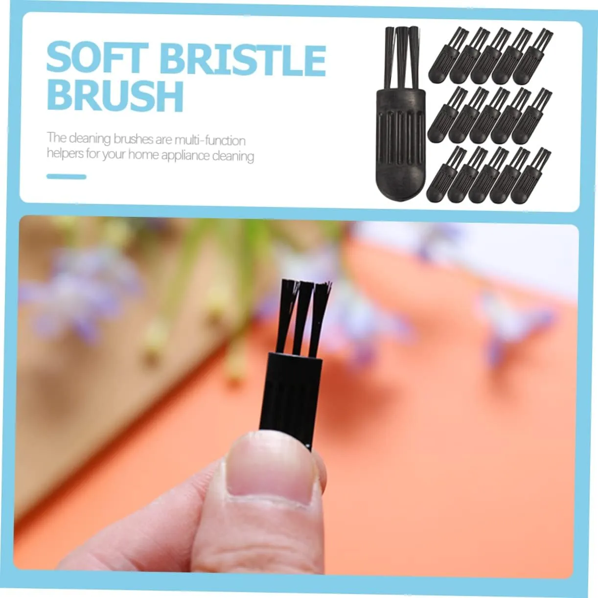 Durable Nonslip Handle for Home and Salon Use 100pcs*4 4sets 100pcs perceptual subjective robust rejection snowflake Multipurpose Brush for Cleaning Razors Eyebrows and Hard to Reach Areas Lightweight 